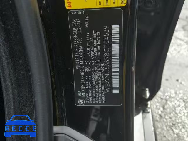 2008 BMW 528 I WBANU53598CT04529 image 9