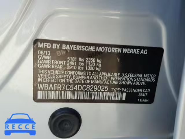 2013 BMW 535 I WBAFR7C54DC829025 зображення 9