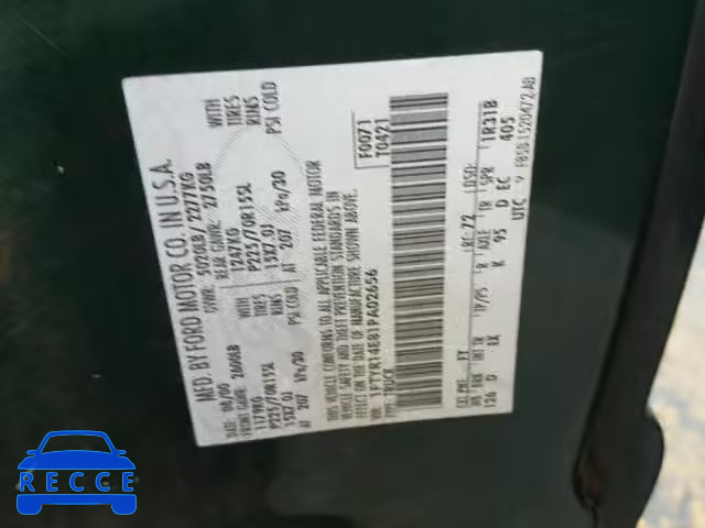 2001 FORD RANGER SUP 1FTYR14E81PA02656 image 9