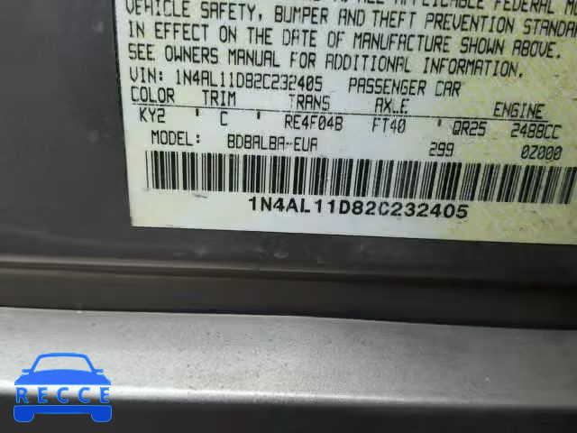 2002 NISSAN ALTIMA BAS 1N4AL11D82C232405 image 9