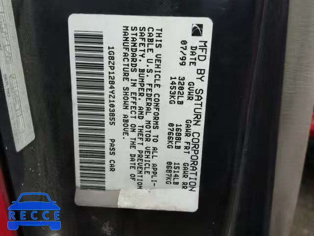 2000 SATURN SC1 1G8ZP1284YZ103855 image 9