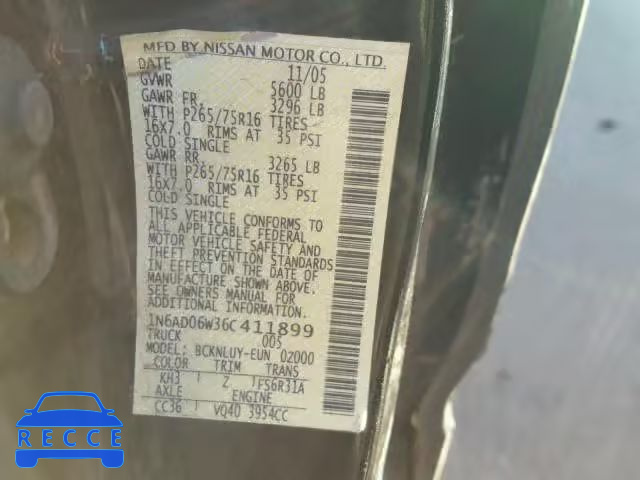 2006 NISSAN FRONTIER K 1N6AD06W36C411899 image 9