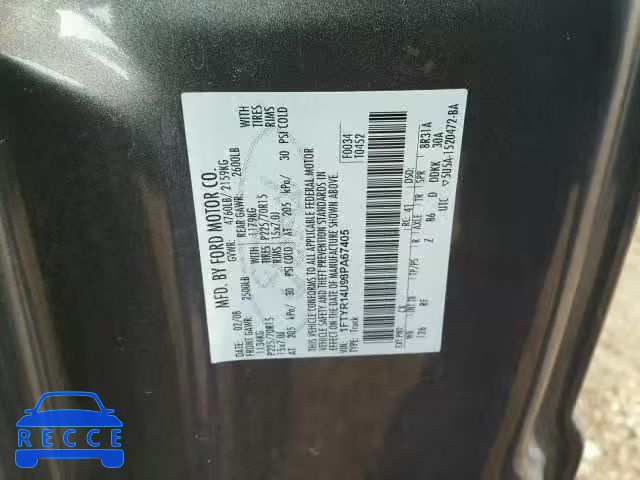 2008 FORD RANGER SUP 1FTYR14U98PA67405 image 9