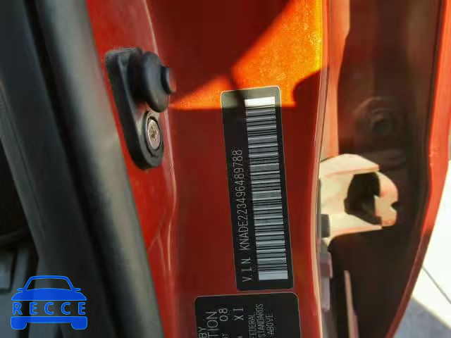 2009 KIA RIO BASE KNADE223496489788 зображення 9