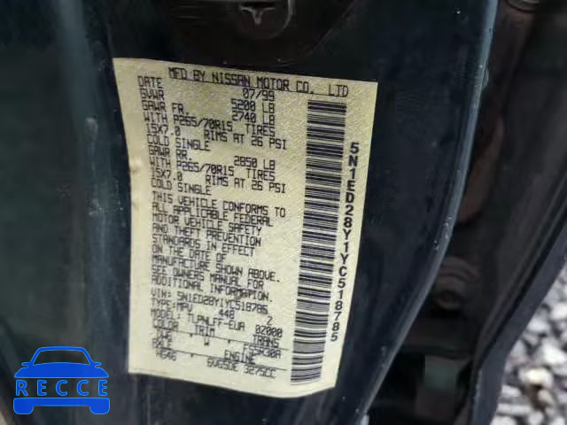 2000 NISSAN XTERRA XE 5N1ED28Y1YC518785 image 9