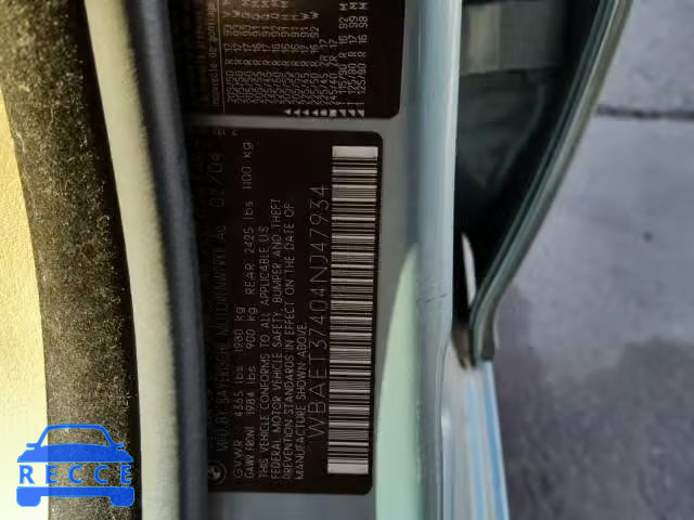 2004 BMW 325 I WBAET37404NJ47934 image 9