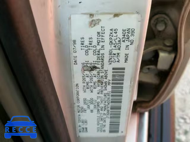 1998 TOYOTA 4RUNNER LI JT3GN87R7W0091851 image 9