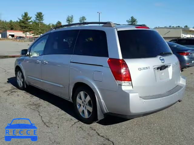 2005 NISSAN QUEST S 5N1BV28U15N112020 Bild 2