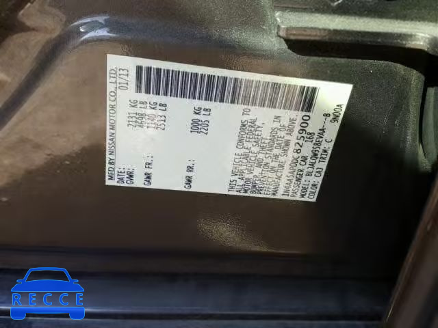 2013 NISSAN MAXIMA S 1N4AA5AP0DC825900 image 9