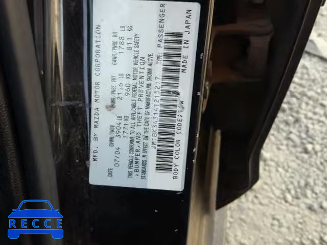 2004 MAZDA 3 HATCHBAC JM1BK343141215217 image 9