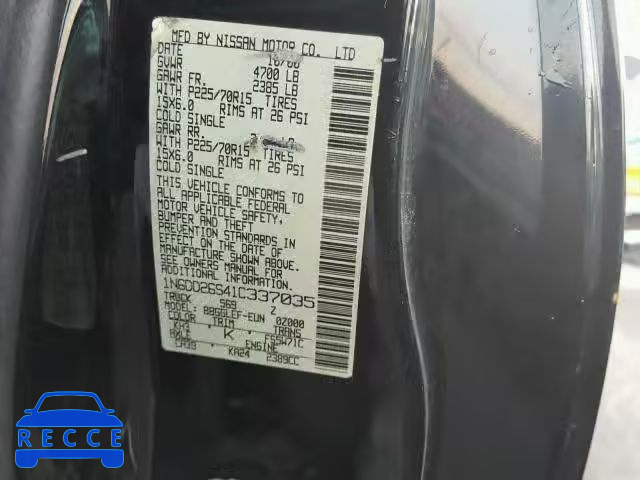 2001 NISSAN FRONTIER K 1N6DD26S41C337035 image 9