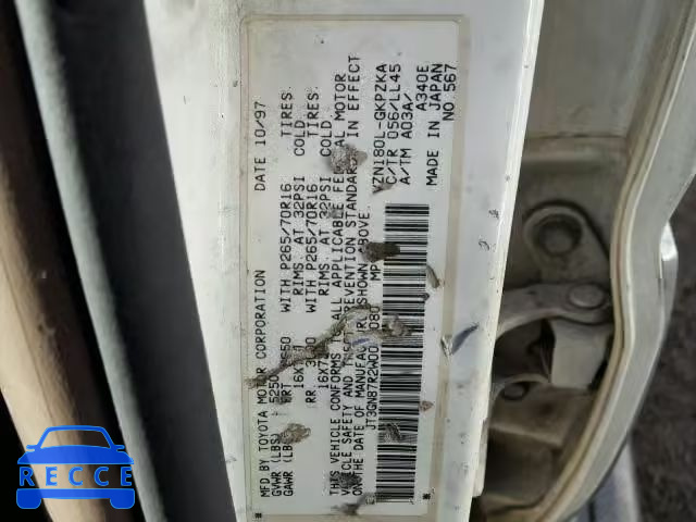 1998 TOYOTA 4RUNNER LI JT3GN87R2W0062080 image 9
