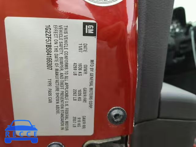 2008 PONTIAC G6 VALUE L 1G2ZF57B584166307 зображення 9