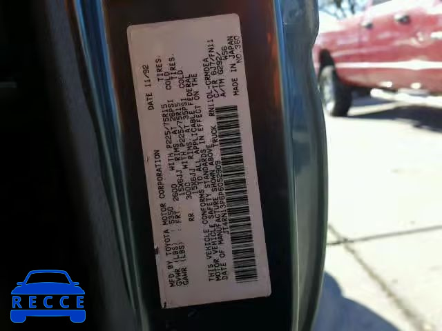 1993 TOYOTA PICKUP 1/2 JT4RN13P6P6052909 image 9