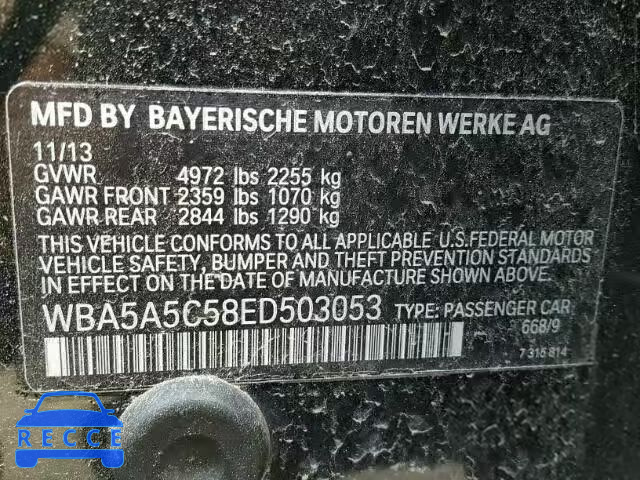 2014 BMW 528 I WBA5A5C58ED503053 image 9