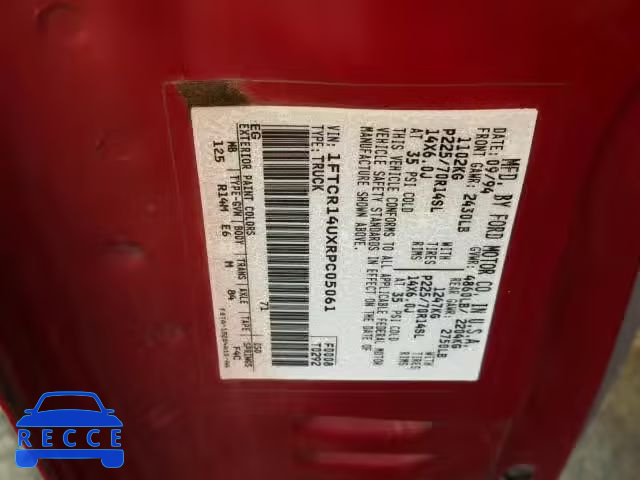 1994 FORD RANGER SUP 1FTCR14UXRPC05061 image 9