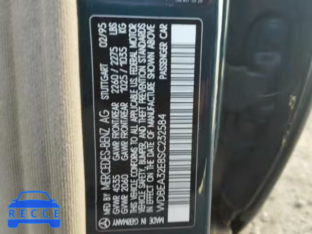 1995 MERCEDES-BENZ E 320 BASE WDBEA32E8SC232584 image 9