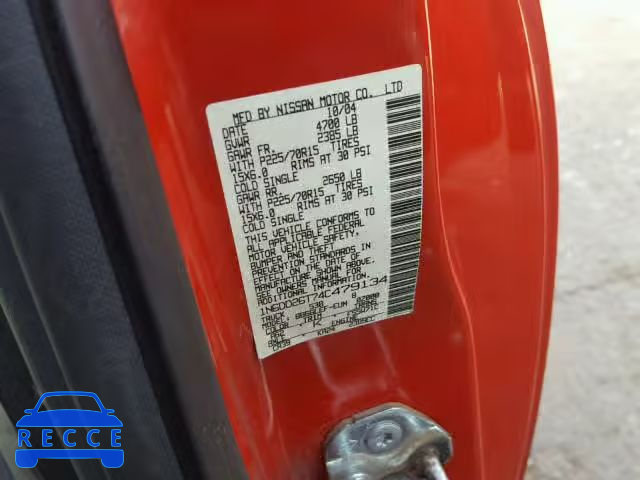 2004 NISSAN FRONTIER K 1N6DD26T74C479134 image 9