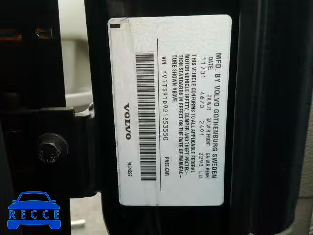 2002 VOLVO S80 T6 TUR YV1TS91D921253550 Bild 9
