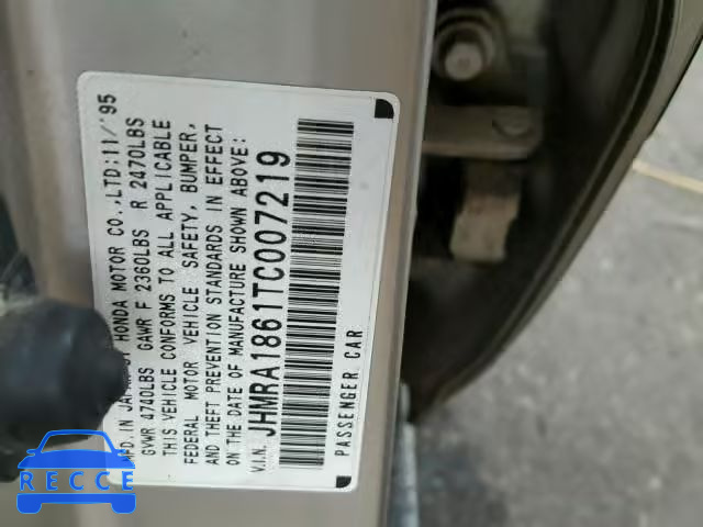 1996 HONDA ODYSSEY BA JHMRA1861TC007219 зображення 9