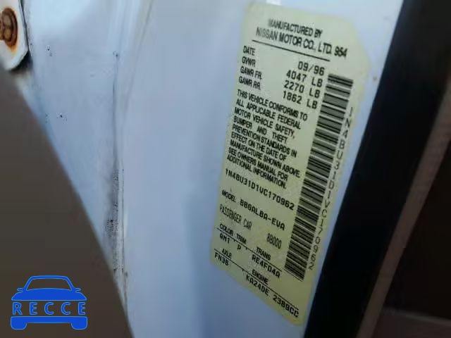 1997 NISSAN ALTIMA XE 1N4BU31D1VC170962 Bild 9