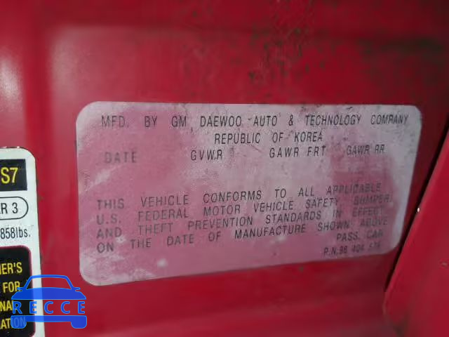 2005 CHEVROLET AVEO BASE KL1TD52655B415012 Bild 9