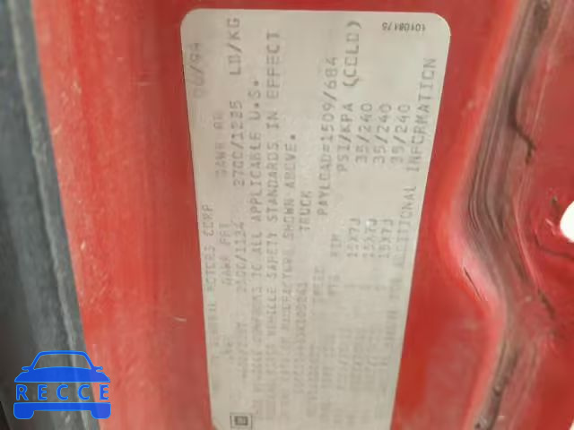 1995 CHEVROLET S TRUCK S1 1GCCS1446SK105241 image 9