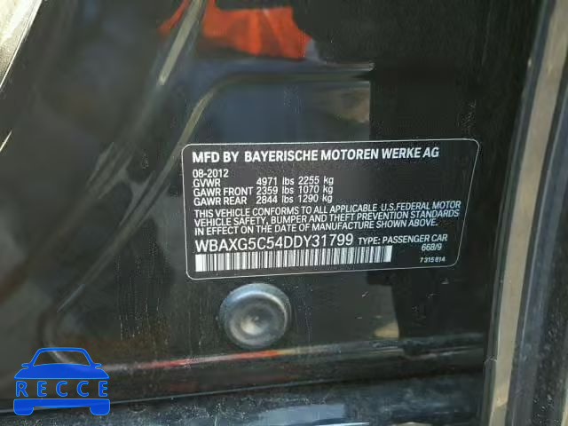 2013 BMW 528 I WBAXG5C54DDY31799 image 9