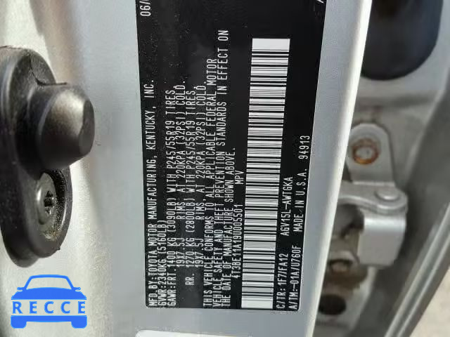 2009 TOYOTA VENZA BASE 4T3BE11A19U005501 image 9