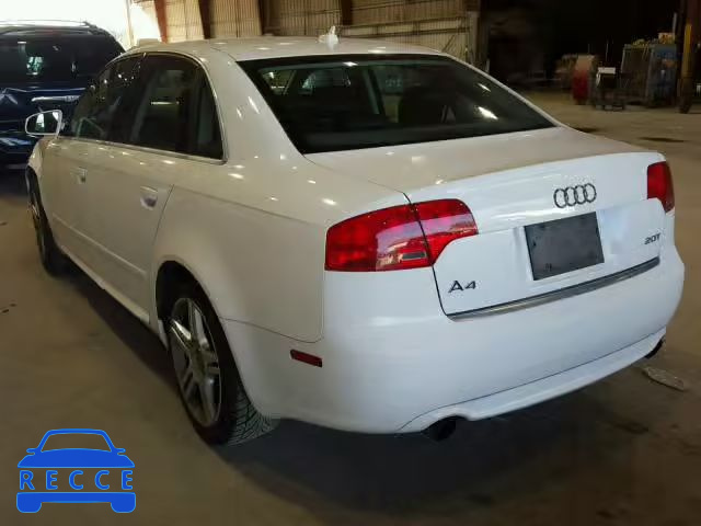 2008 AUDI A4 2.0T WAUAF78E28A050932 image 2