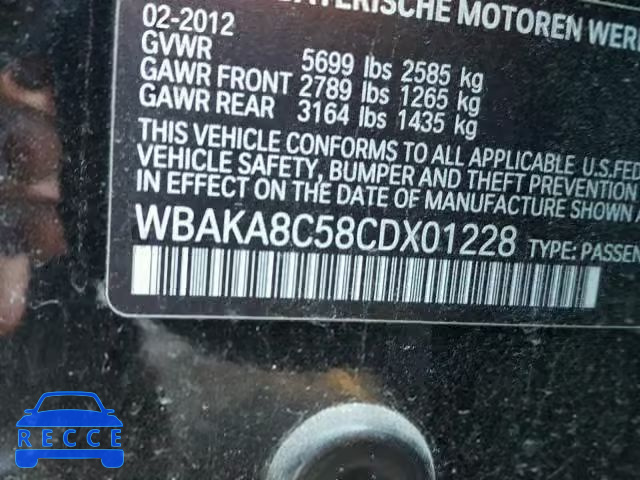 2012 BMW 750I WBAKA8C58CDX01228 image 9