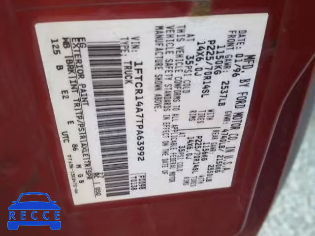 1996 FORD RANGER SUP 1FTCR14A7TPA63992 image 9