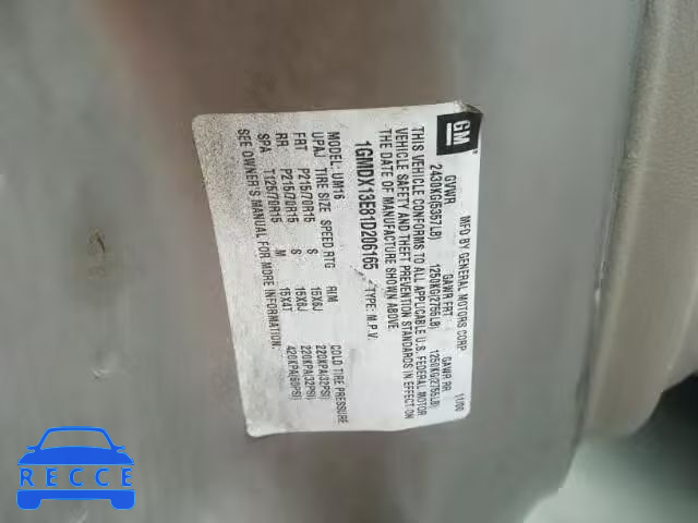 2001 PONTIAC MONTANA LU 1GMDX13E81D206165 зображення 9