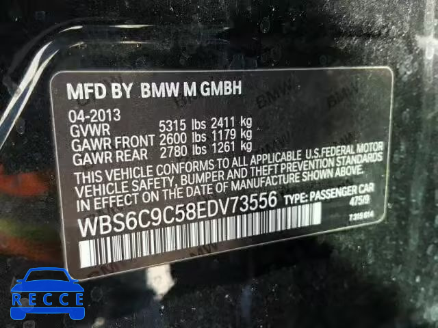 2014 BMW M6 GRAN CO WBS6C9C58EDV73556 image 9