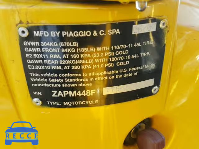 2007 VESPA LX 150 ZAPM448F775012423 Bild 9