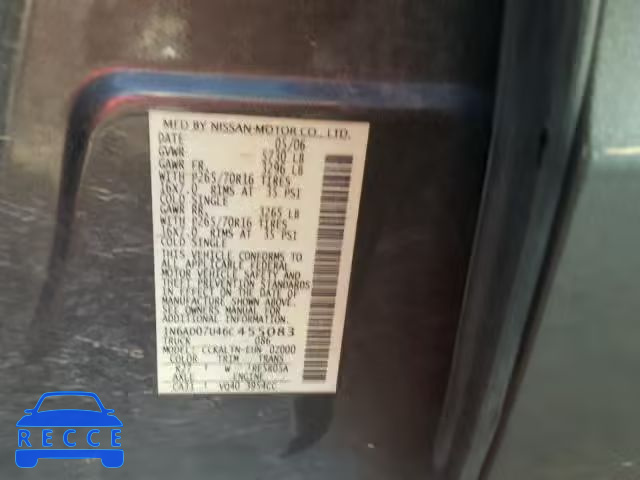 2006 NISSAN FRONTIER C 1N6AD07U46C455083 image 9