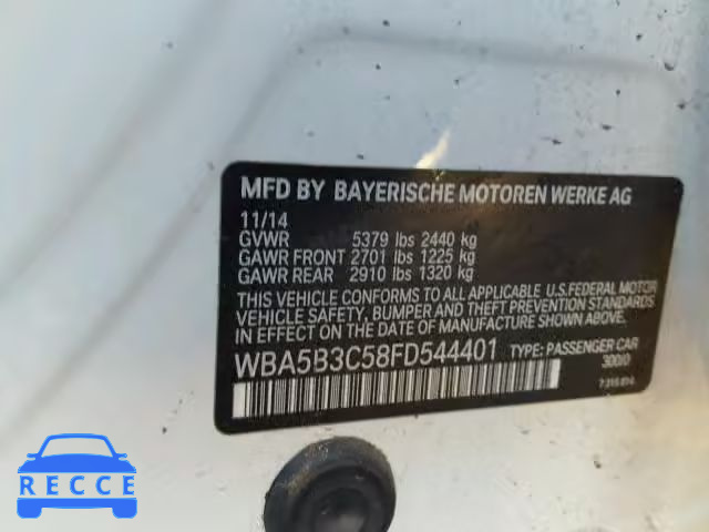 2015 BMW 535 XI WBA5B3C58FD544401 image 9