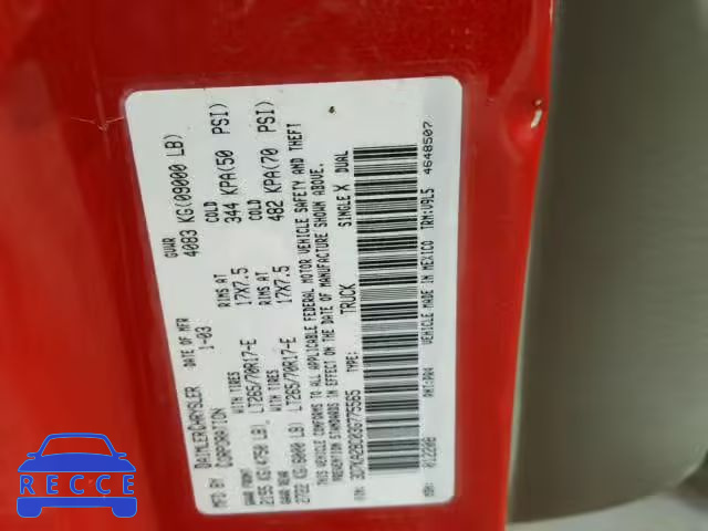 2003 DODGE RAM 2500 S 3D7KA28C03G775565 image 9