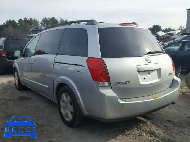 2005 NISSAN QUEST S 5N1BV28U05N105656 image 2