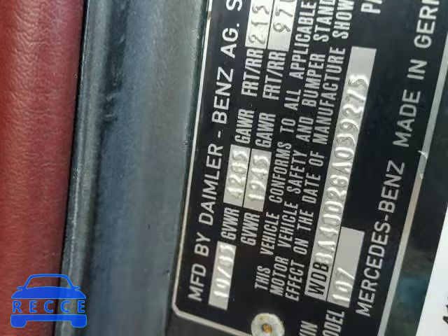 1986 MERCEDES-BENZ 560 SL WDBBA48D2GA039275 зображення 9