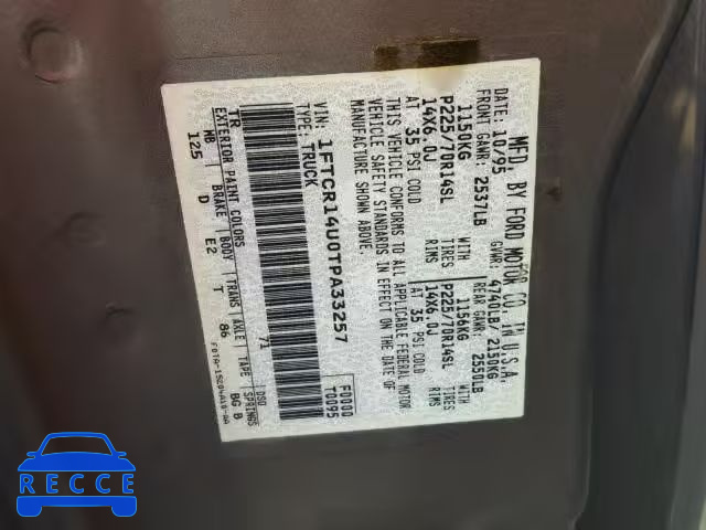 1996 FORD RANGER SUP 1FTCR14U0TPA33257 image 9