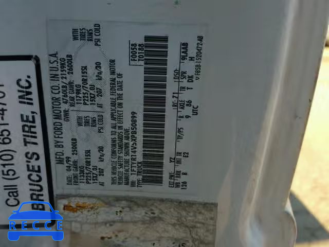 1999 FORD RANGER SUP 1FTYR14V5XPB50899 image 9