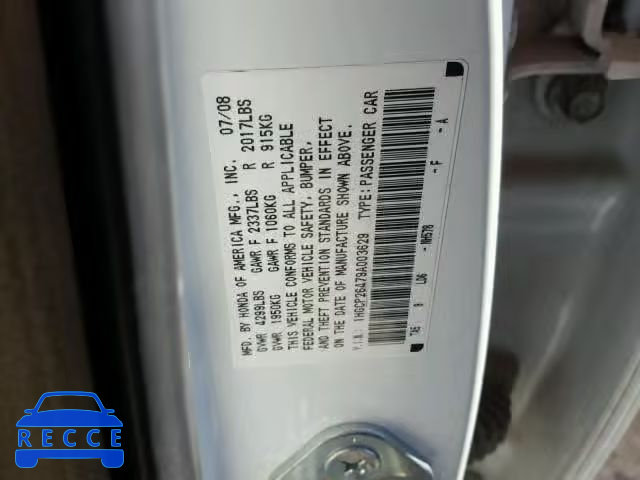 2009 HONDA ACCORD LXP 1HGCP26479A003629 Bild 9