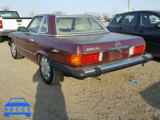 1985 MERCEDES-BENZ 380 SL WDBBA45D5FA029665 image 2