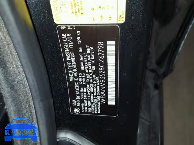 2008 BMW 535 XI WBANV93528CZ67798 image 9