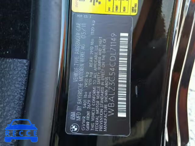2012 BMW 650 I WBALZ3C54CDL71149 зображення 9