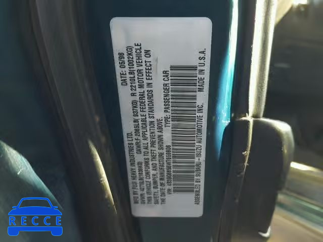 1998 SUBARU LEGACY 30T 4S3BG6856W7659806 image 9