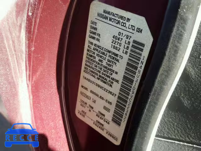 1997 NISSAN ALTIMA XE 1N4BU31D9VC223827 image 9