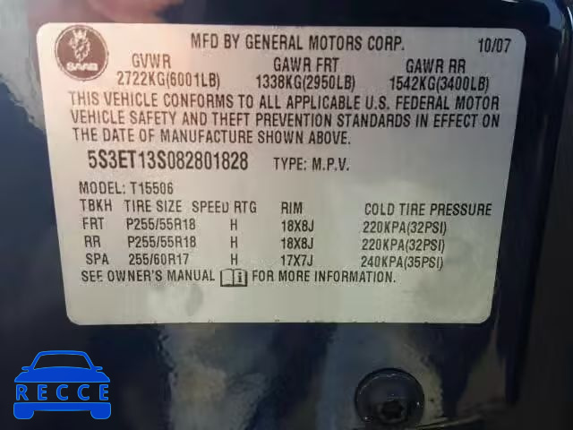 2008 SAAB 9-7X 4.2I 5S3ET13S082801828 image 9