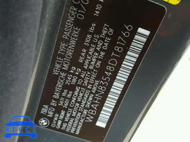 2008 BMW 750 LI WBAHN83548DT81766 image 9